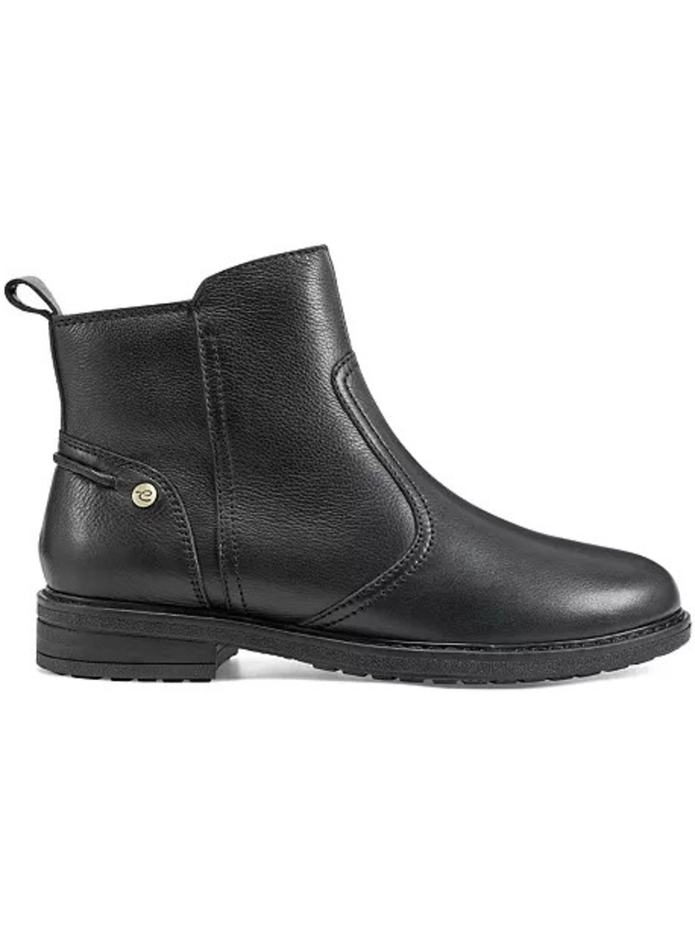 Easy Spirit Black Leather Chelsea Ankle Boots